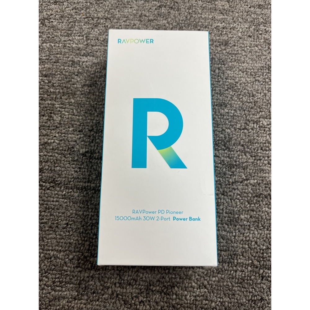 RavPower PD Pioneer 15000mAh 30W 2-Port USB C Power Bank - Model RP-PB203 - New